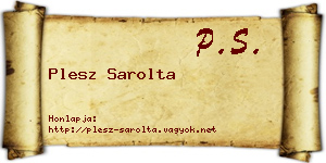 Plesz Sarolta névjegykártya